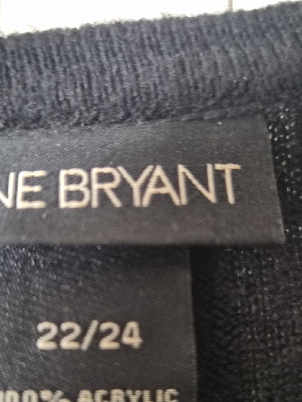 Lane Bryant Black Knit Top